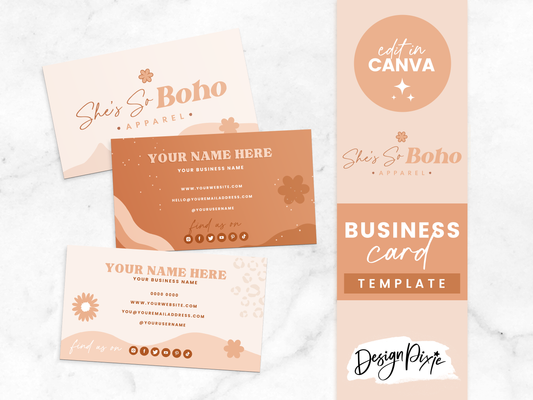 She's So Boho Business Card Template