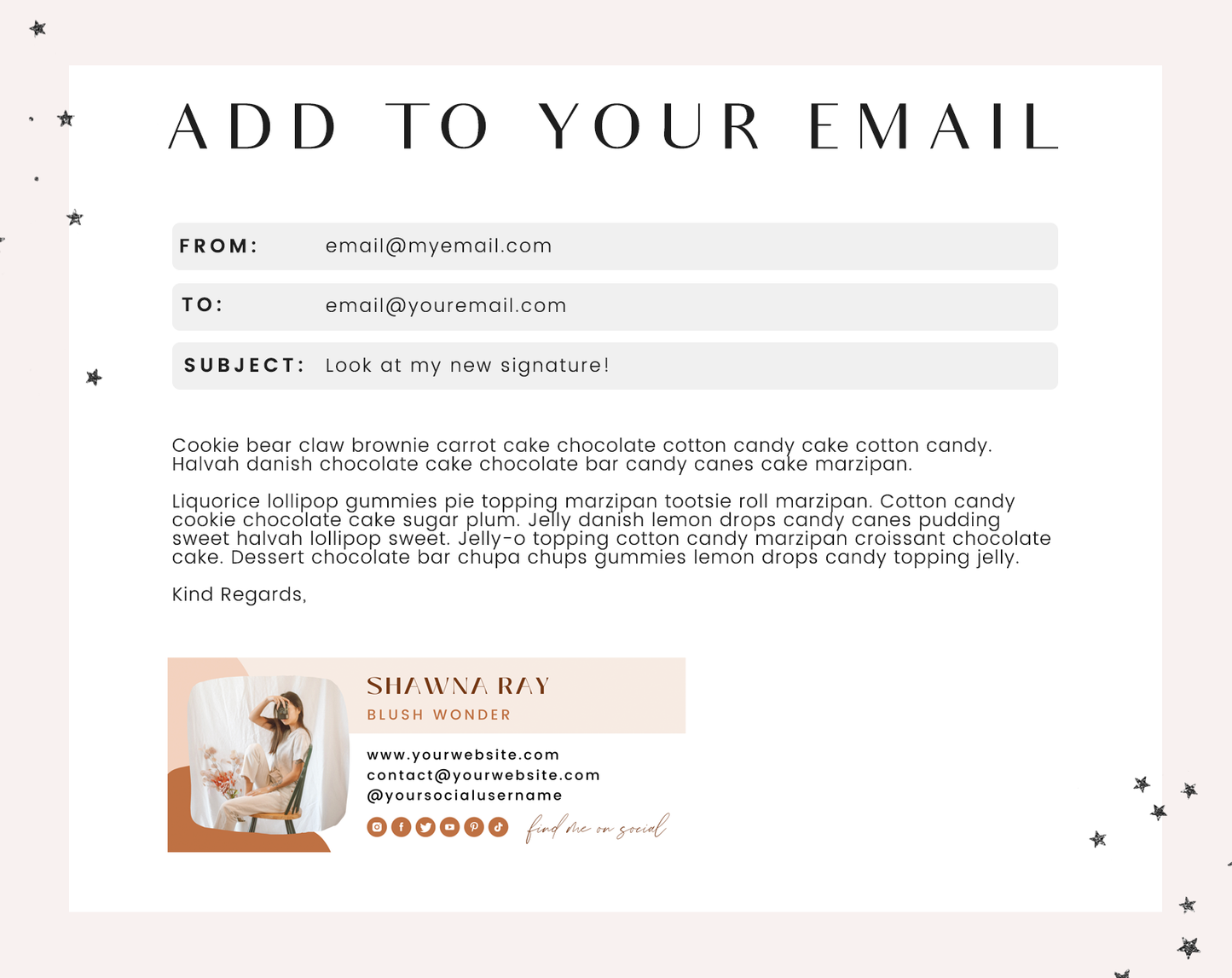 Blush Wonder Email Signature Template