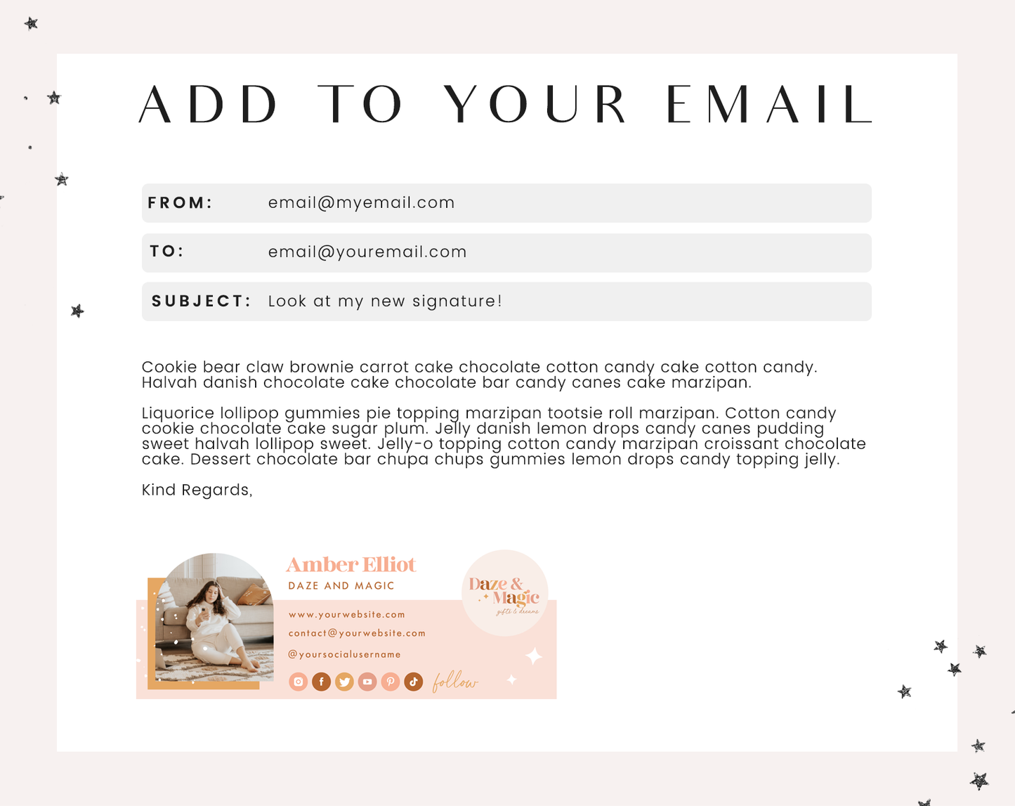 Daze And Magic Email Signature Template