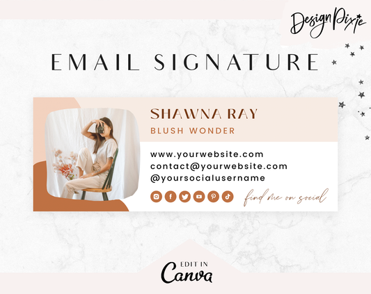Blush Wonder Email Signature Template