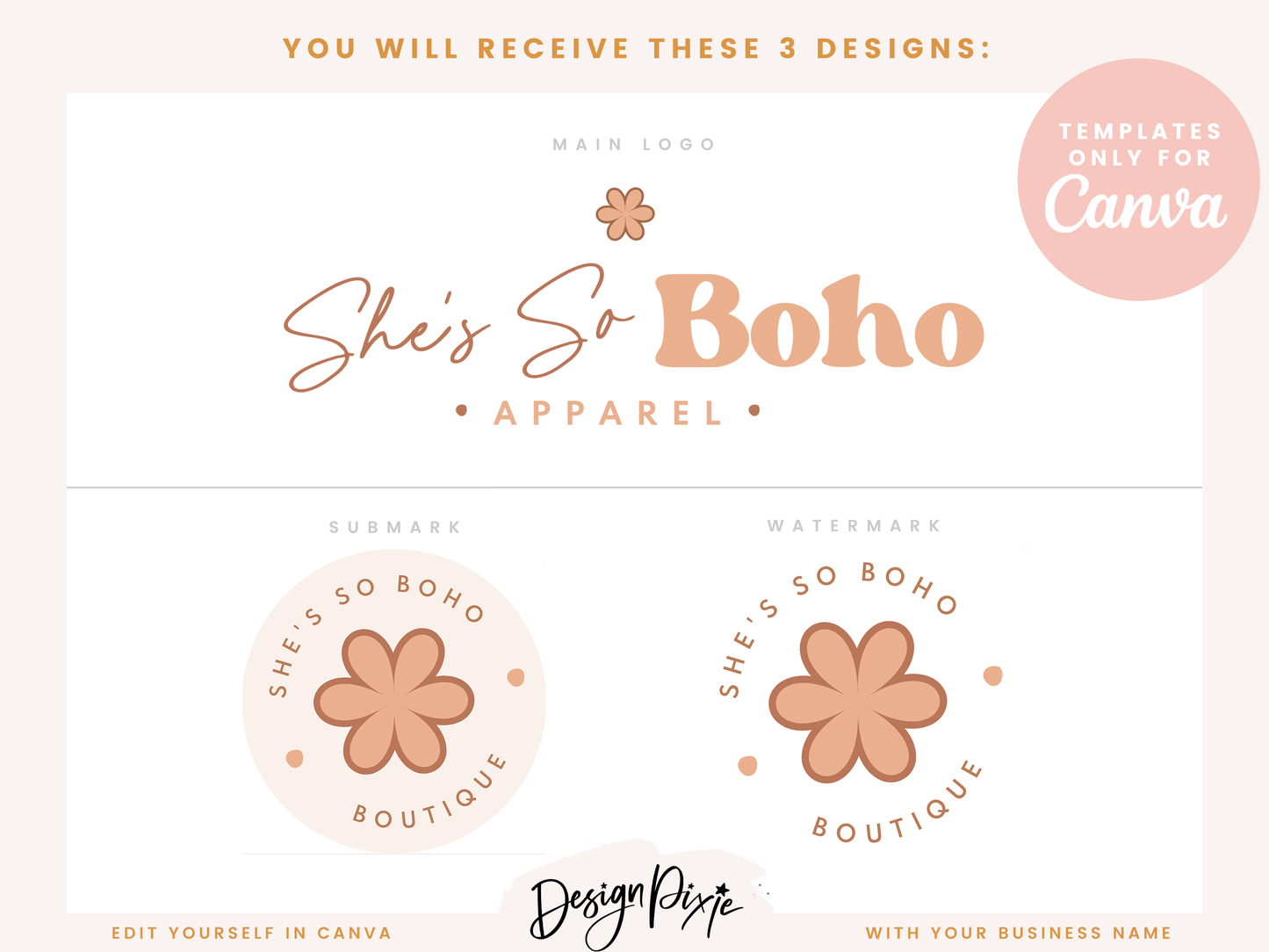 She's So Boho Logo Template