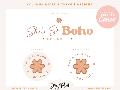 She's So Boho Logo Template
