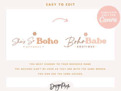 She's So Boho Logo Template