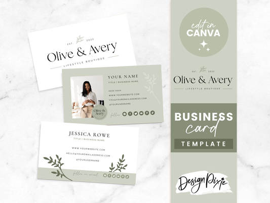 Olive Business Card Template
