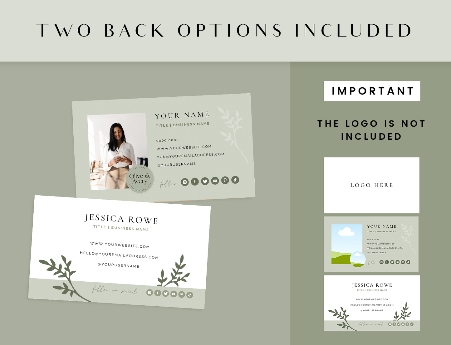 Olive Business Card Template