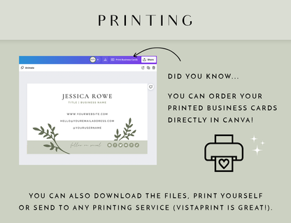 Olive Business Card Template