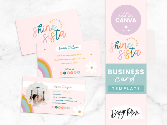 Shine Sista Business Card Template