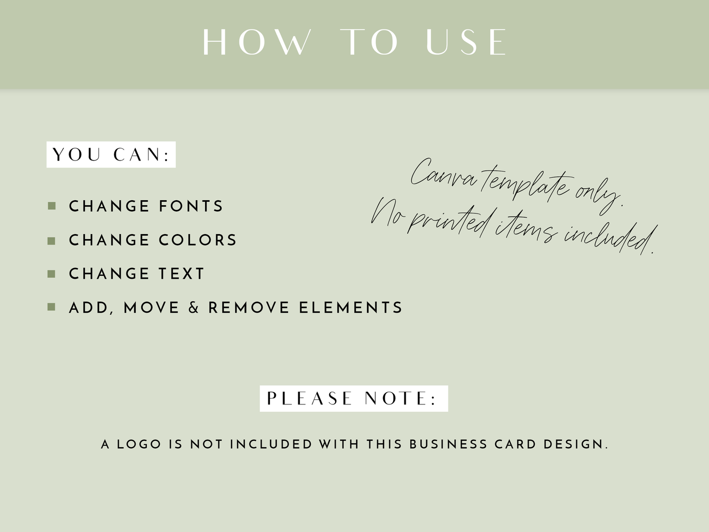 Business Card Template - Little Cottage