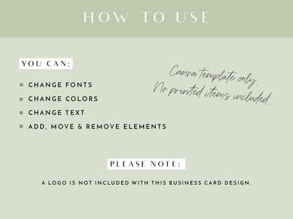 Business Card Template - Little Cottage