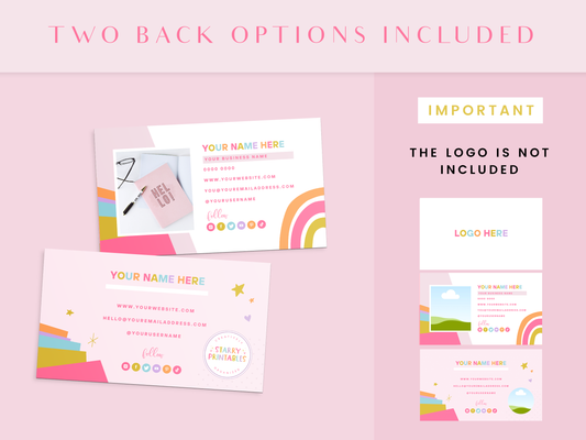 Business Card Template - Starry Printables