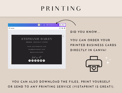 Black Business Card Template