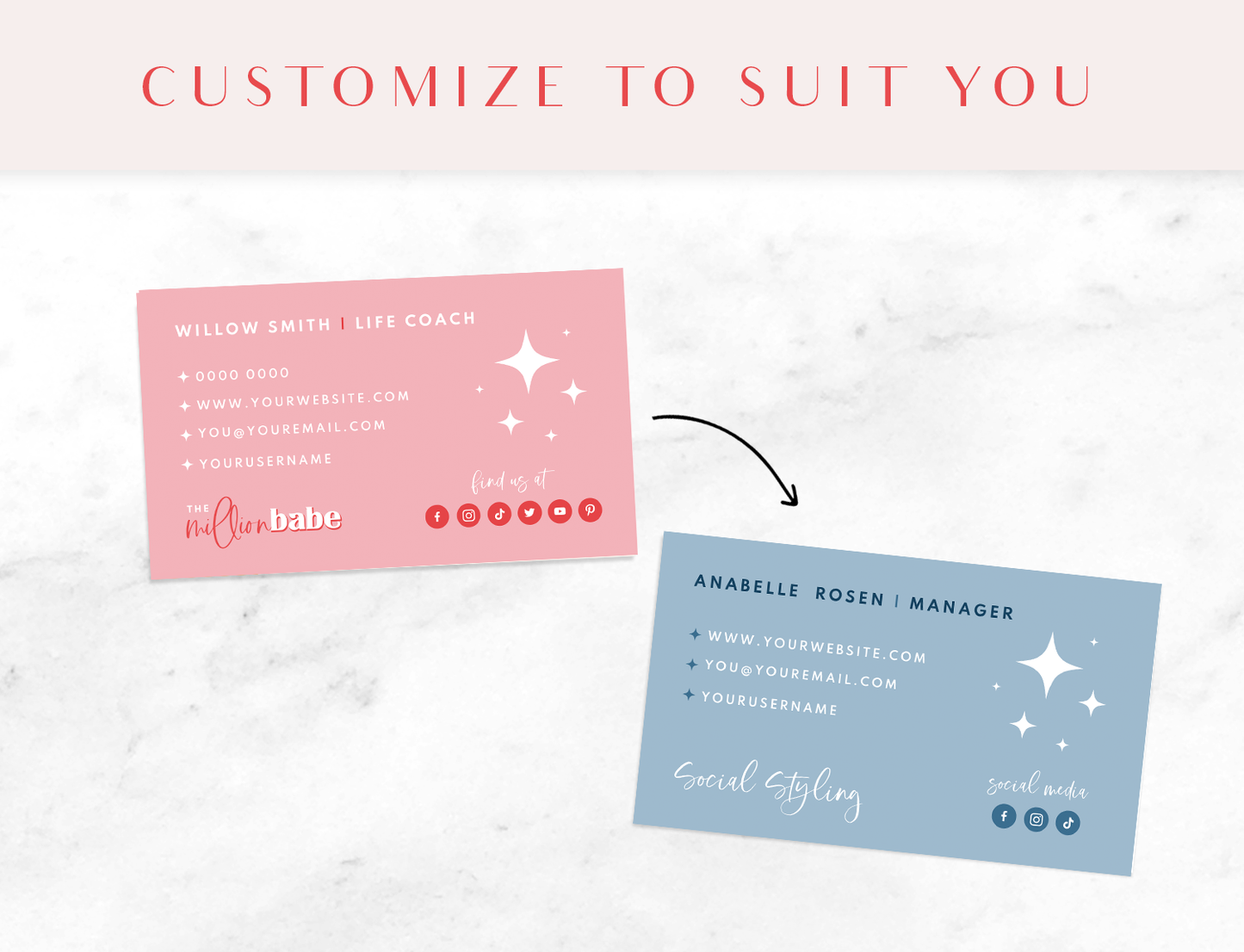 Business Card Template - Million Babe