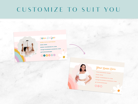 Shine Sista Business Card Template