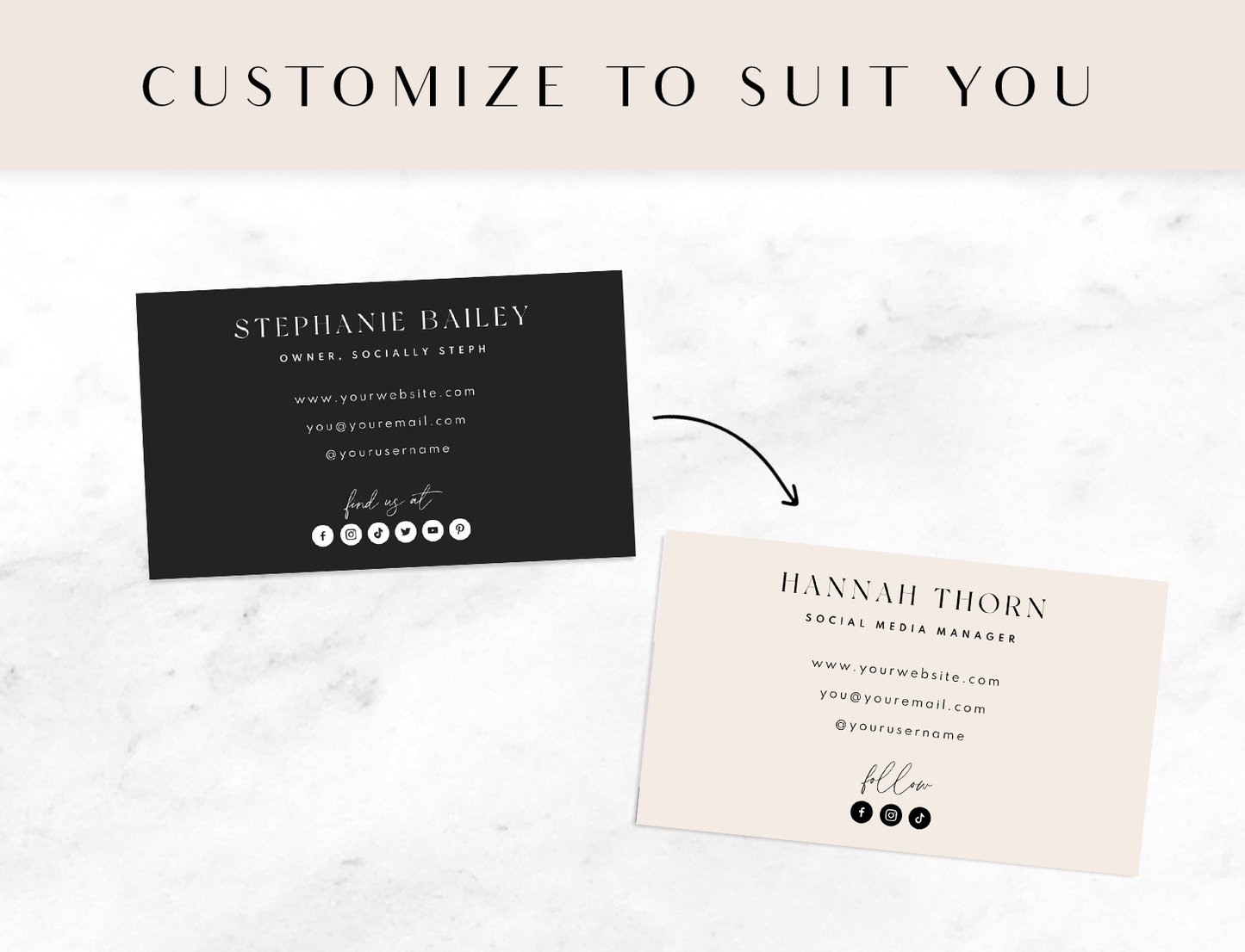 Black Business Card Template