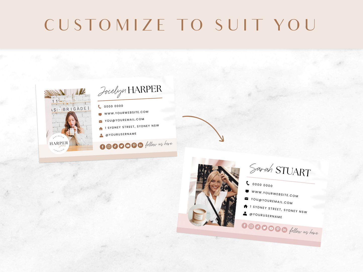 Business Card Template - Harper Skies