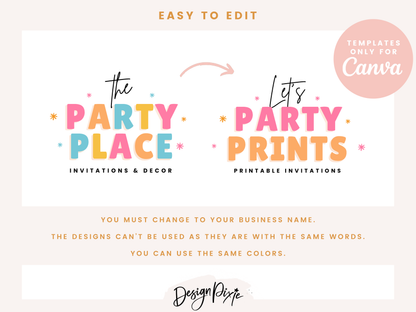 The Party Place Logo Template