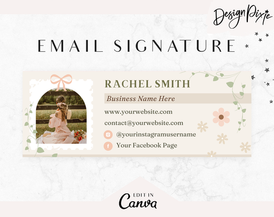 Cottagecore Email Signature Template