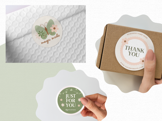 Cottagecore Sticker Templates