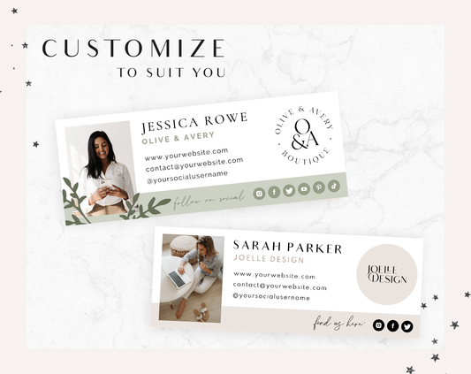 Olive Green Email Signature Template