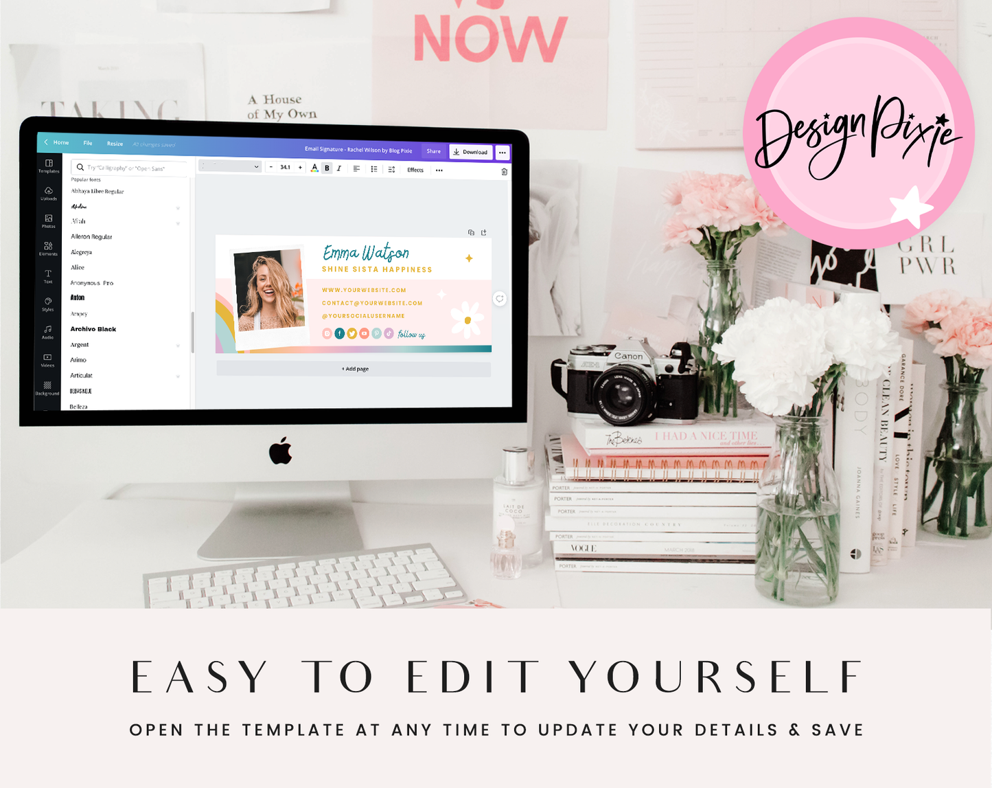 Shine Sista Email Signature Template