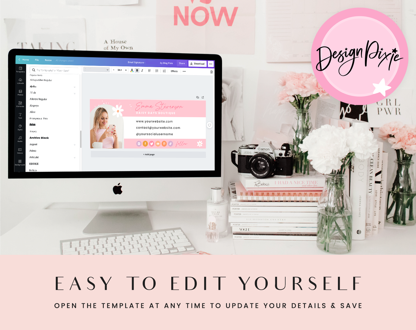 Daisy Days Email Signature Template