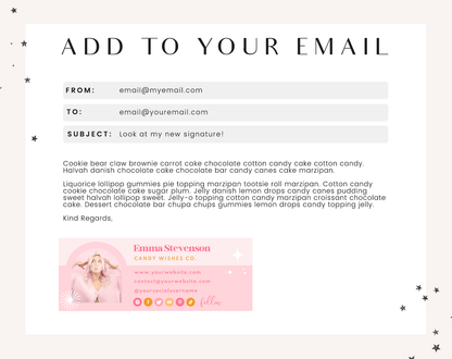 Candy Wishes Email Signature Template