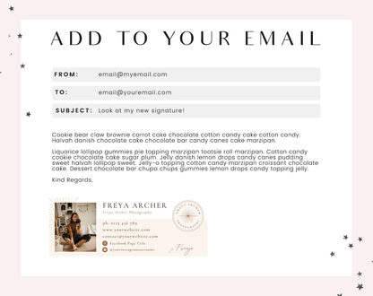 Boho Photographer Email Signature Template