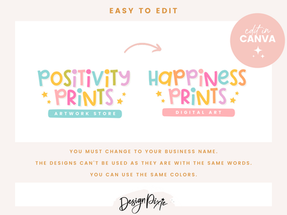 Positivity Prints Logo Template