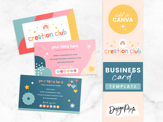 Fun Party Business Card Template