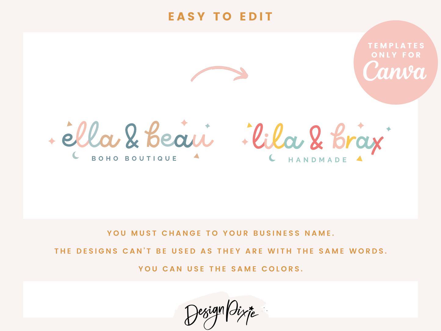 Ella And Beau Logo Template