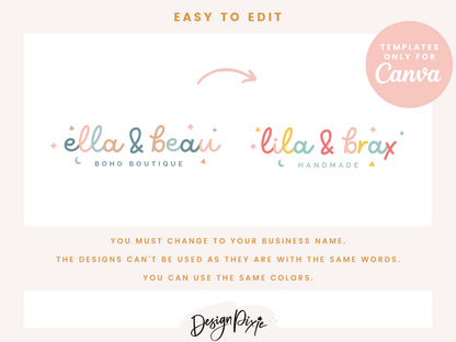 Ella And Beau Logo Template