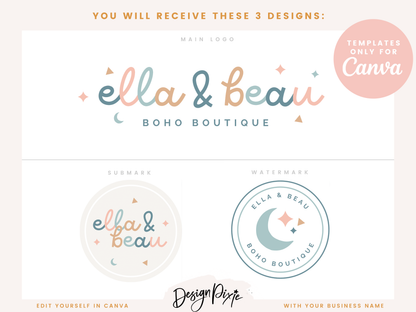 Ella And Beau Logo Template