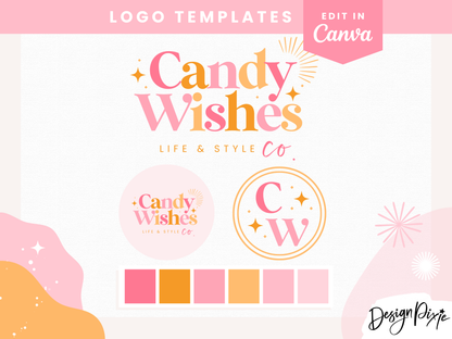 Candy Wishes Logo Template