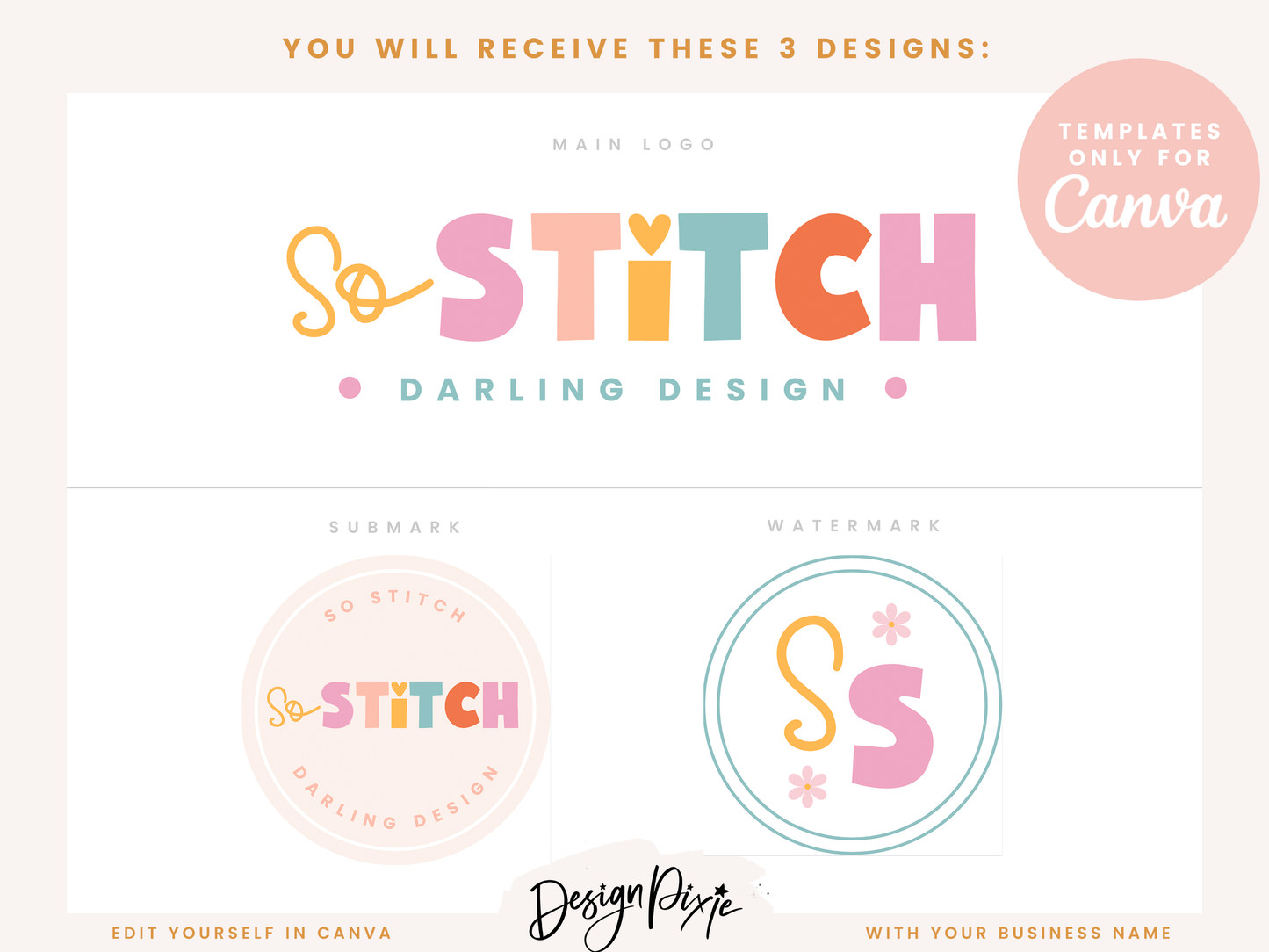 So Stitch Logo Template