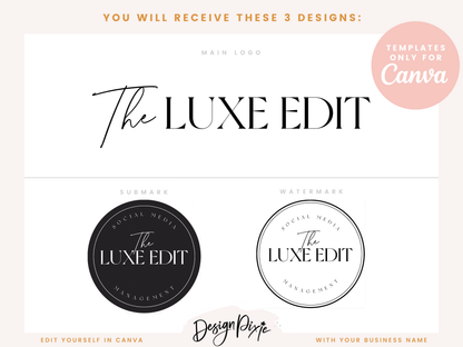 Modern Luxe Black Logo Design
