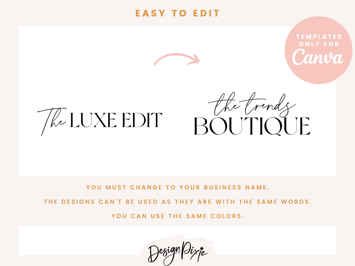 Modern Luxe Black Logo Design