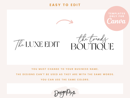 Modern Luxe Black Logo Design