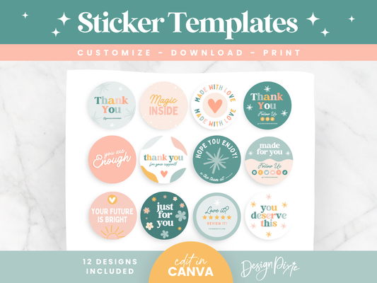 Enchanting Sticker Templates