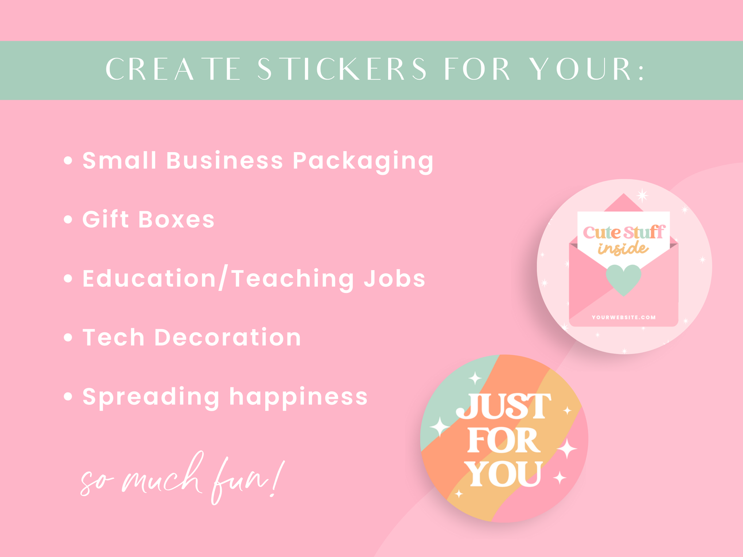 Pastel Rainbow Sticker Label Templates
