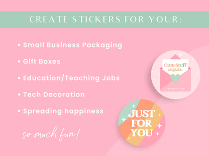 Pastel Rainbow Sticker Label Templates