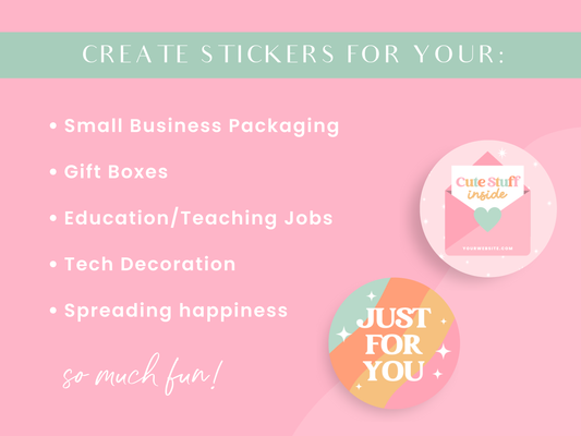 Pastel Rainbow Sticker Label Templates