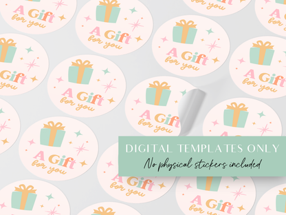 Pastel Rainbow Sticker Label Templates