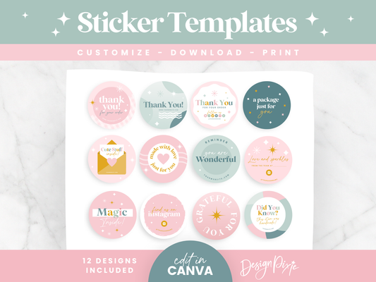 Pastel Sticker Label Templates