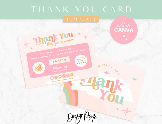 Magical Wishes Thank You Card Template