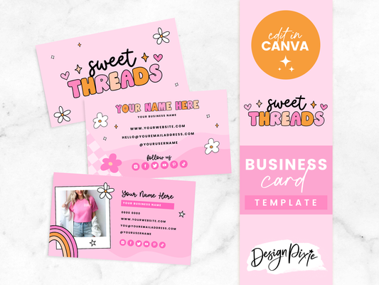 Business Card Template - Sweet Threads