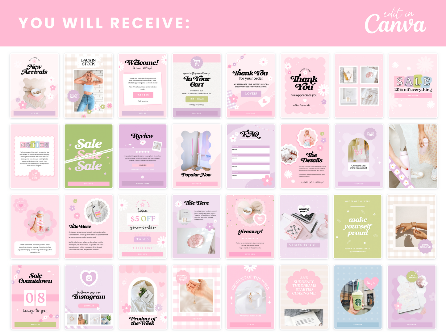 Pink Email Marketing Templates