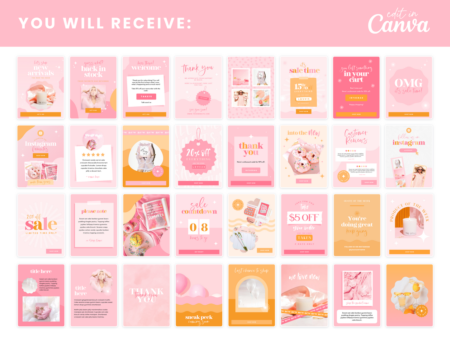 Email Marketing Templates - Candy Wishes