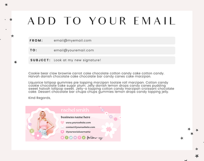 Pink Email Signature Template