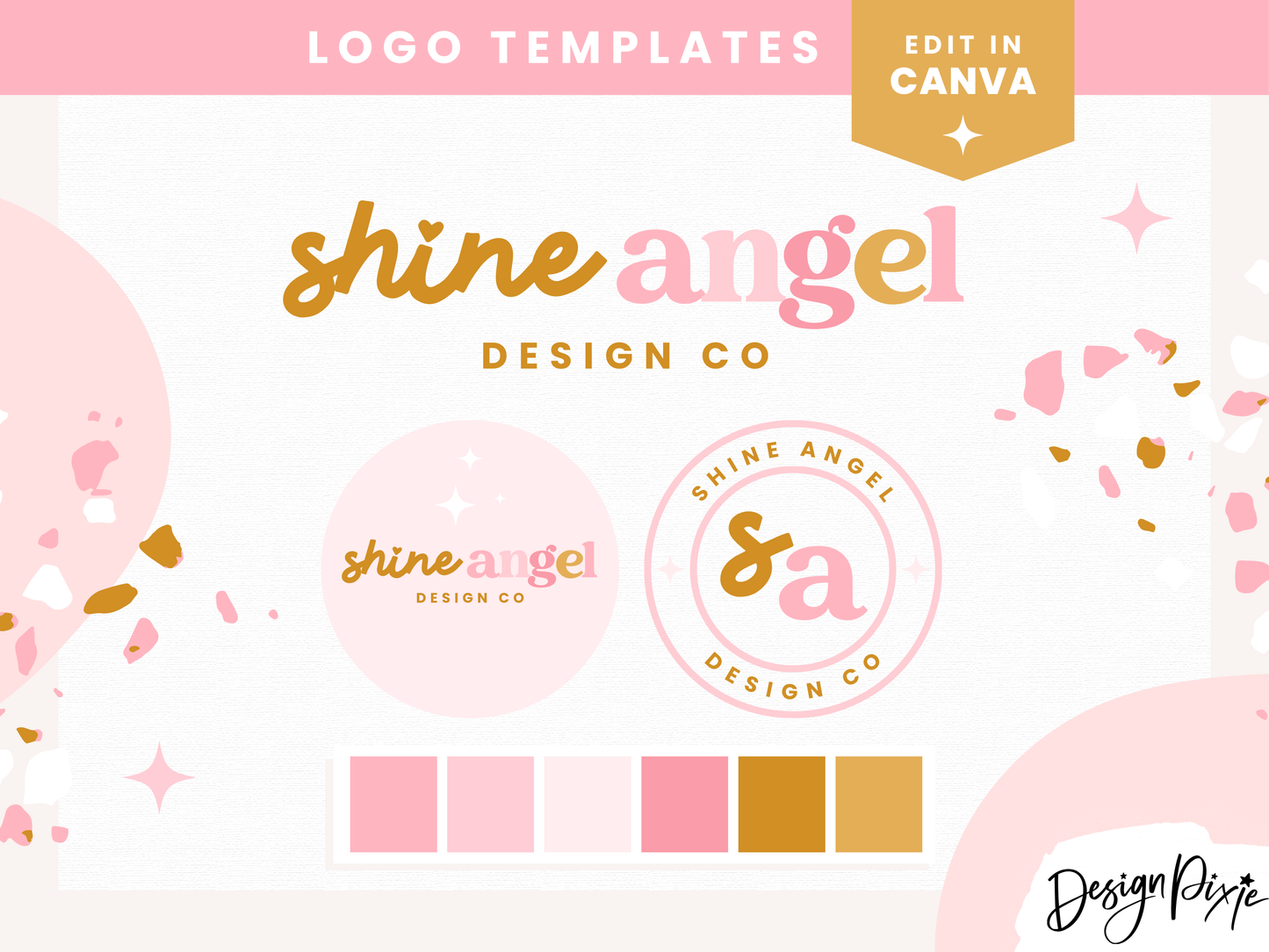 Shine Angel Logo Template
