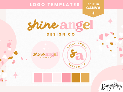 Shine Angel Logo Template